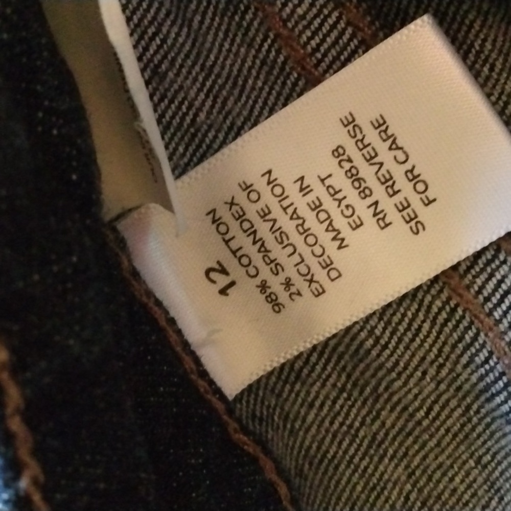 DENIM &CO CROPPED DENIM 5 POCKET SKINNY JEANS SZ 12 EUC - Picture 4 of 11
